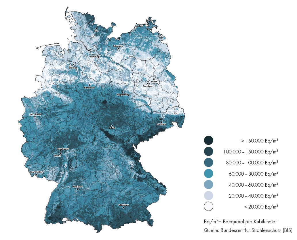 Radonverbreitung in Deutschland